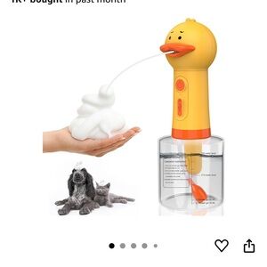 Duck-Shaped for Dogs  Foam Dispenser - Yellow